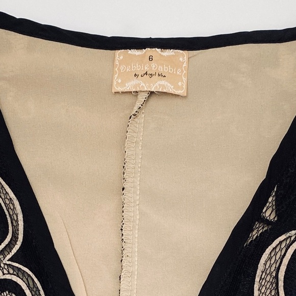 DEBBIE & DABBIE By Angel Biba Romper Size 6 (XS/S)  Black Lace - Picture 7 of 13